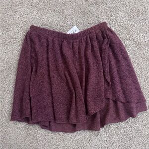 Elegant Burgundy Wine Red Skirt